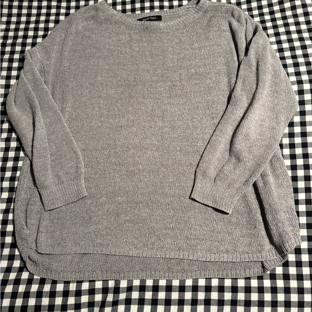 Ellen Tracy Light Gray Women's Sweater